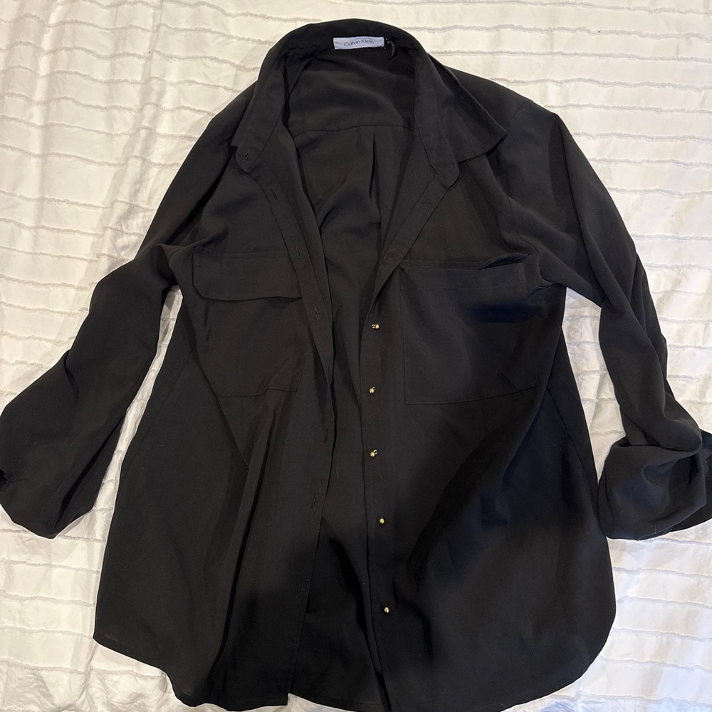 Calvin Klein button down blouse
